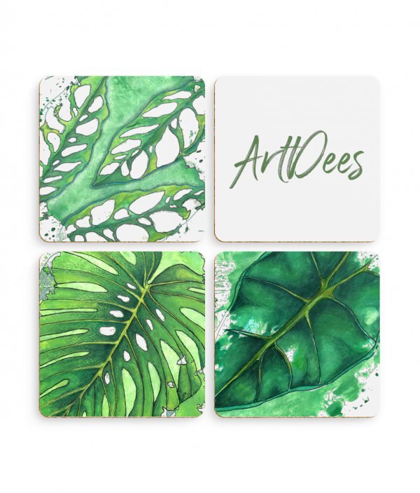 ArtDees Leaves Coasters - Pack of 4