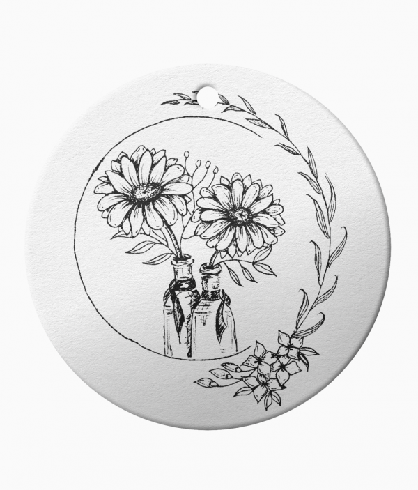 ArtDees - Ceramic Floral Ornament